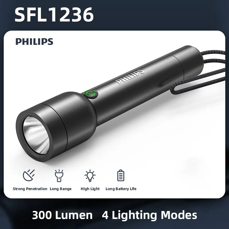 

Фонарик Philips USB 18650 4 режима