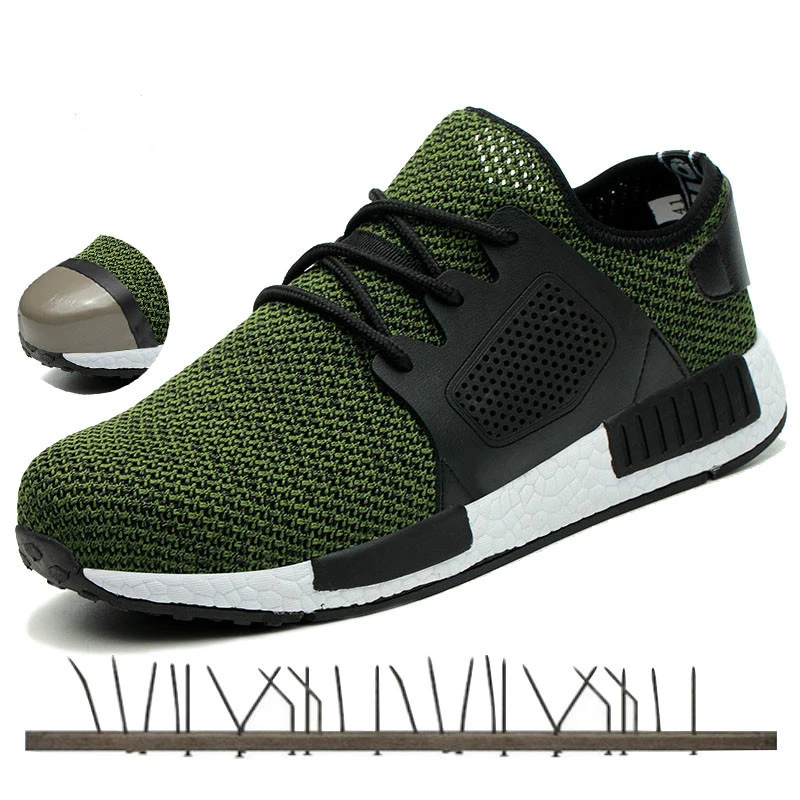 

2023New Work Safety Shoes Summer Unisex Breathable Lightweight Indestructible Steel Toe Footwear Anti-smashing Ankle Safety Boot