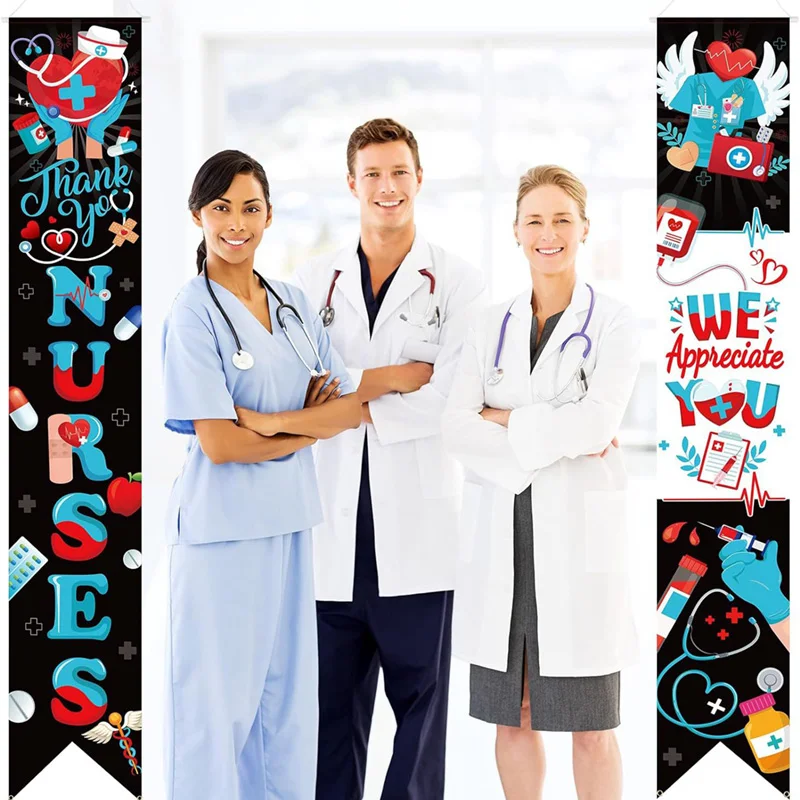 Дверной Баннер Занавеска Для Дня Медсестер Вечерние Подвесные Флаги Дверные