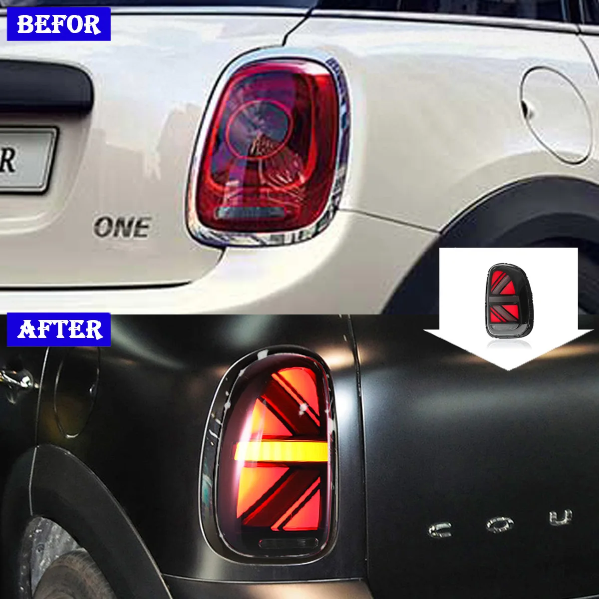 Автомобильные фары для BMW 2011-2016 MINI R60 задние в сборе купе модифицированные DRL