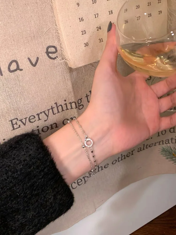 

Женский серебряный браслет, изысканная Роскошная бижутерия