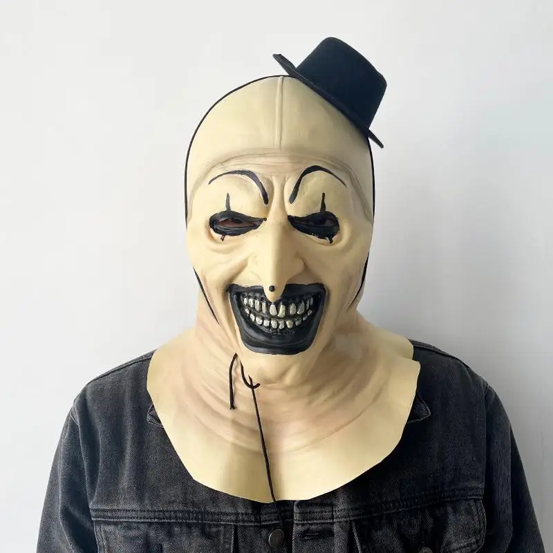 

Terrifier Art The Clown Mask Cosplay Costume Prop Terror Clown Masks Full Face Mask Halloween Carnival Party Adults Masks