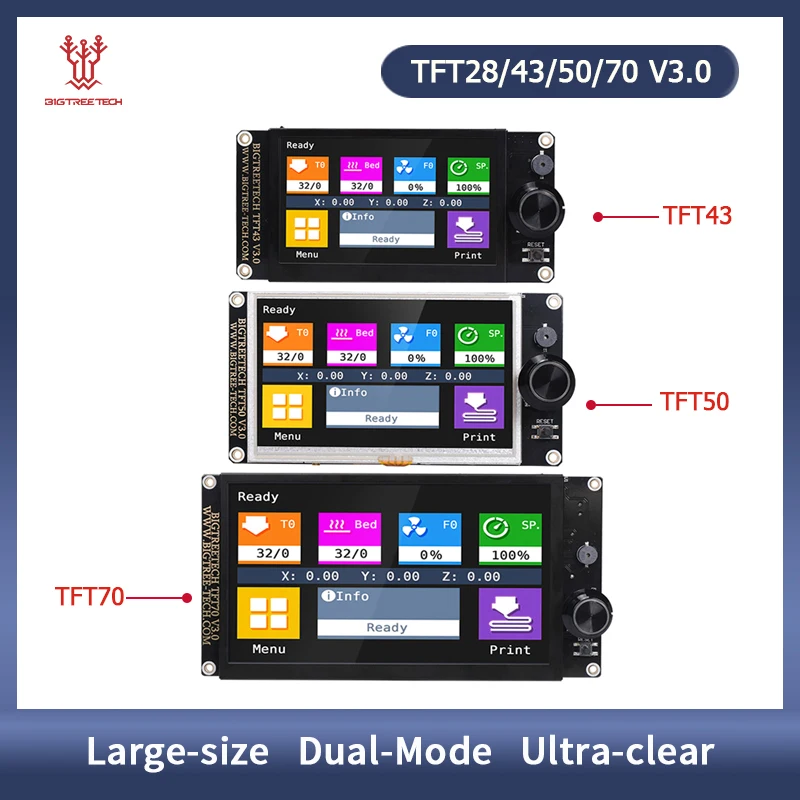 BIGTREETECH TFT43 TFT50 TFT70 TFT28 V3.0 Touch Screen 12864LCD 3D Printer Parts TFT35 MKS TFT70 For Ender 3/5 SKR V1.4 MINI E3