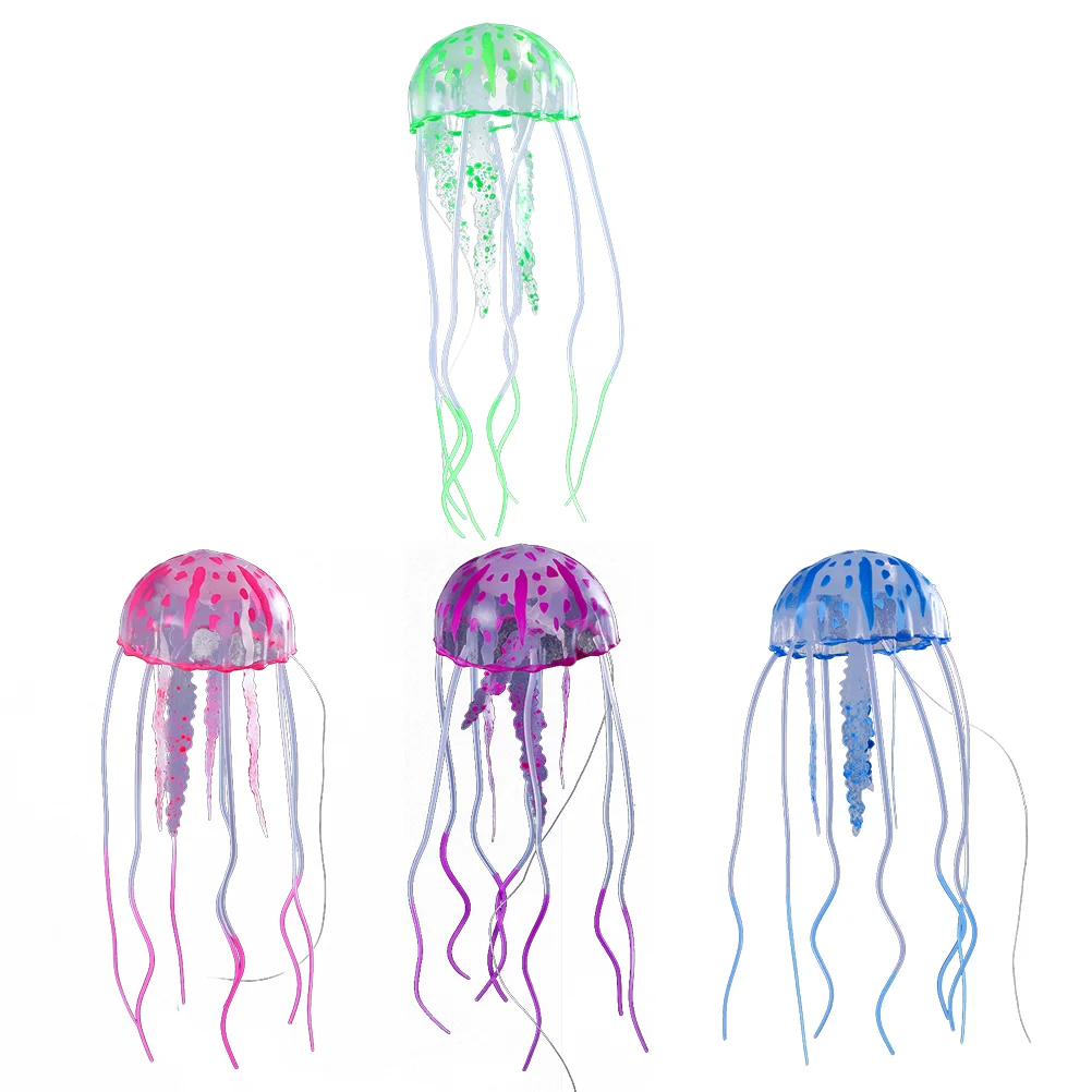 

Aquarium Tank Decor Fake Floating Artificial Decoration Decorations Moving Ornament Jellyfish Accessories