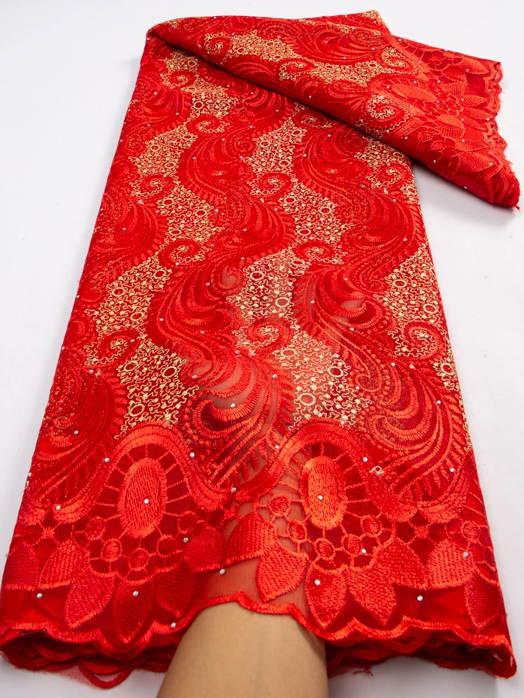 Французская сетчатая кружевная ткань с фотоэлементами Высококачественная