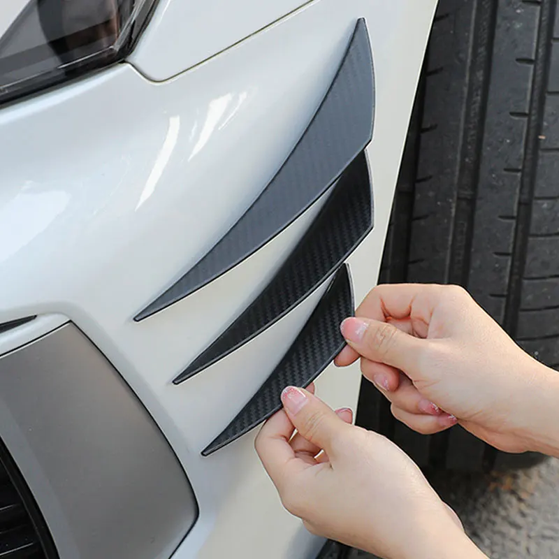 6pcs/Set Universal Front Bumper Lip Diffuser Splitter Fins Body Spoiler Car Tuning Canards Valence Chin for Decoration - купить по