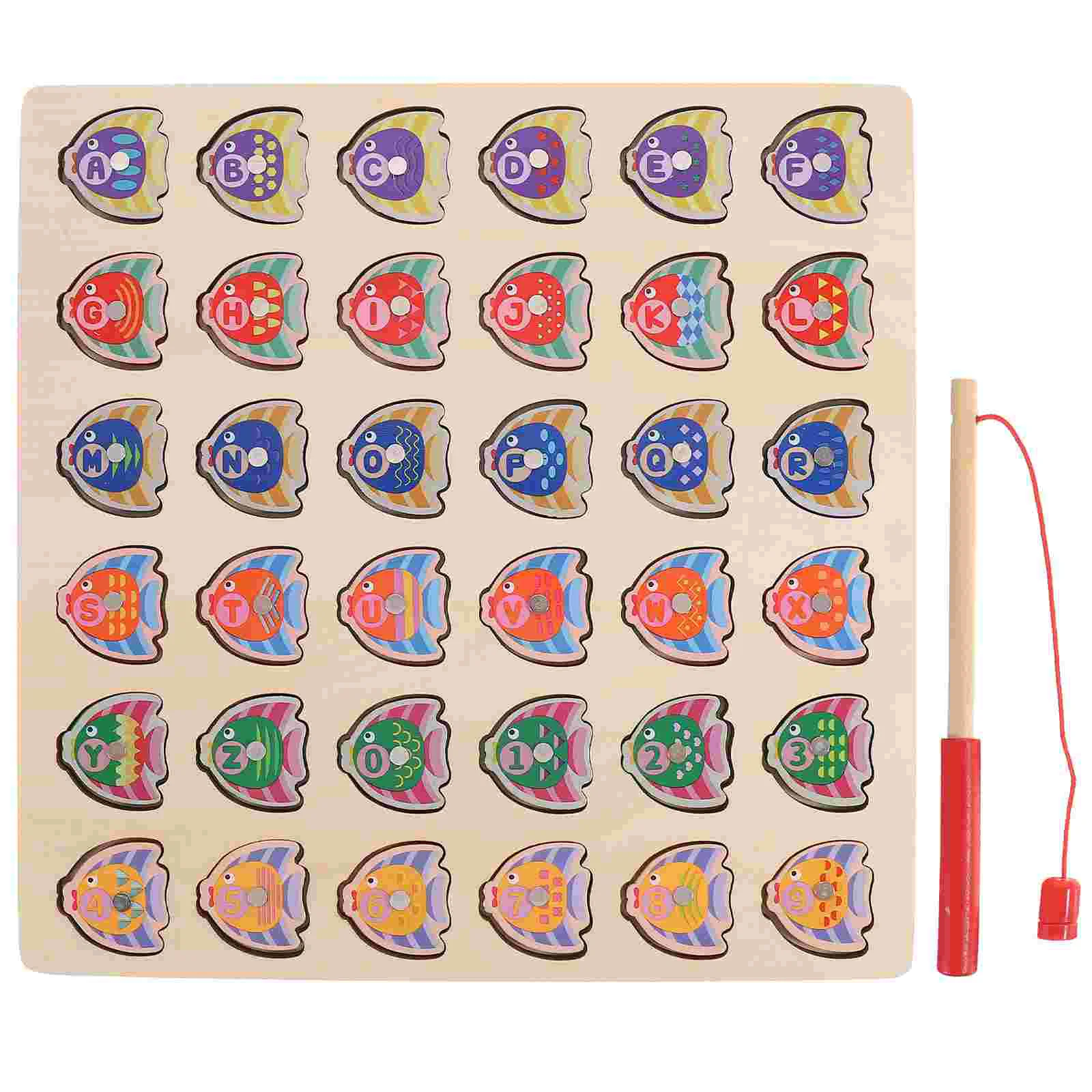 

1 Set of Kids Number Letter Matching Board Toddlers Fishing Board Game Early Educational Plaything