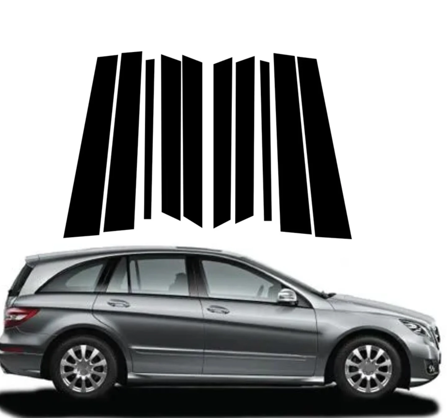 

Глянцевая черная накладка на боковые стойки двери, подходит для Mercedes-Benz R-Class W251 2006 2007 2008 2009 2010 2011 2012 2013, декоративная крышка для окон