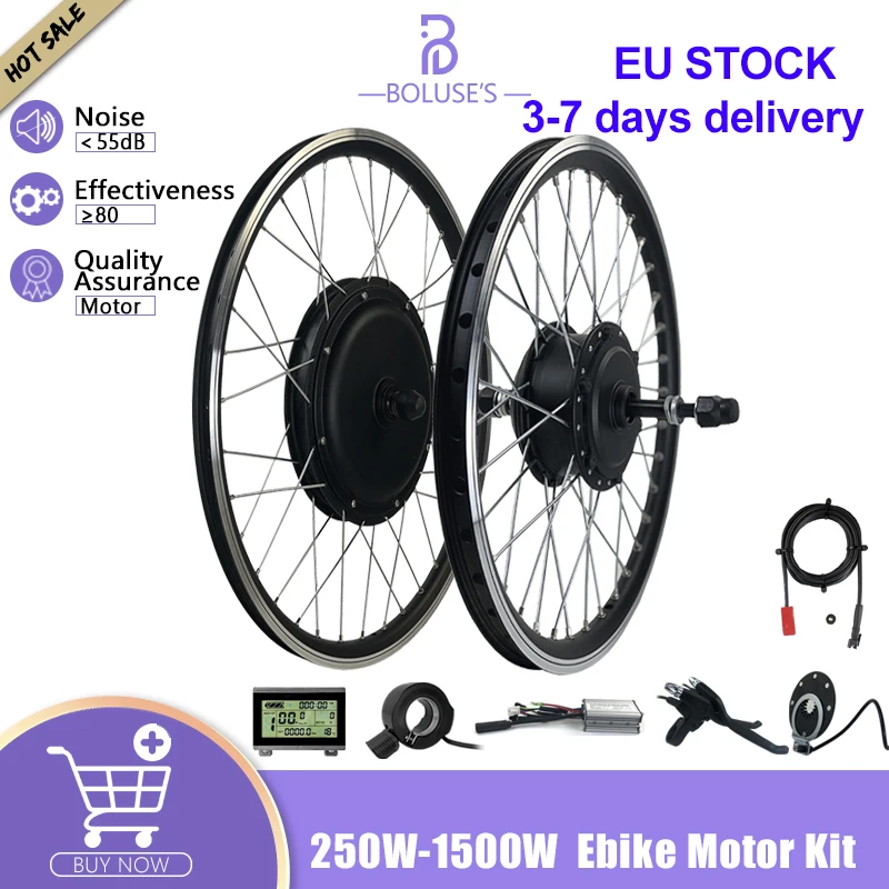 

EU Stock eBike Conversion Kit 250W 350W 500W 1000W 1500W 36V/48V eBike Kit 26inch700C Front Rear Drive Wheel Hub Motor For MTB
