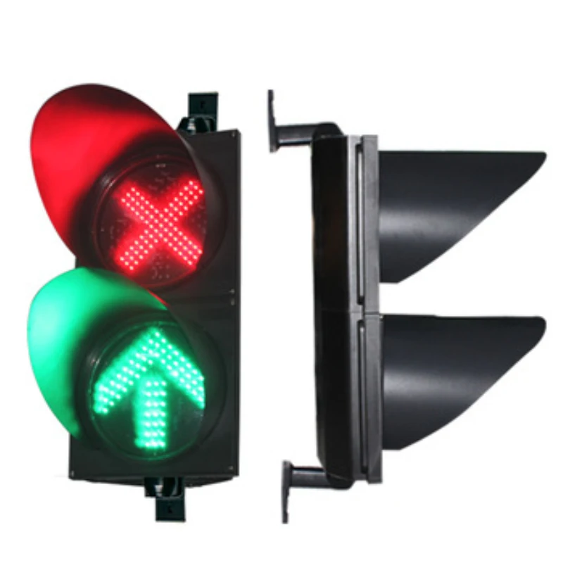 

Traffic Signal Light IP65 toll station signal lamp PC housing 200mm red cross green arrow traffic light beacon lighting