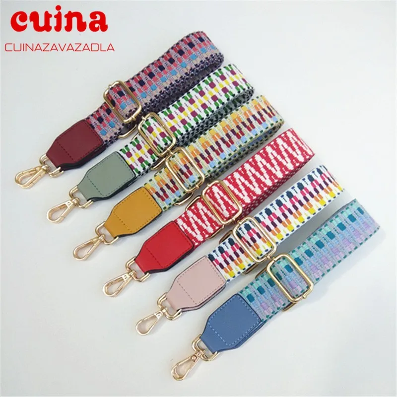 

Woven Ethnic Style Bag Parts Accessories Strap Bags Chain Wide Backpack Handle Crossbody Canvas Replacement Shoulder Bag Strap