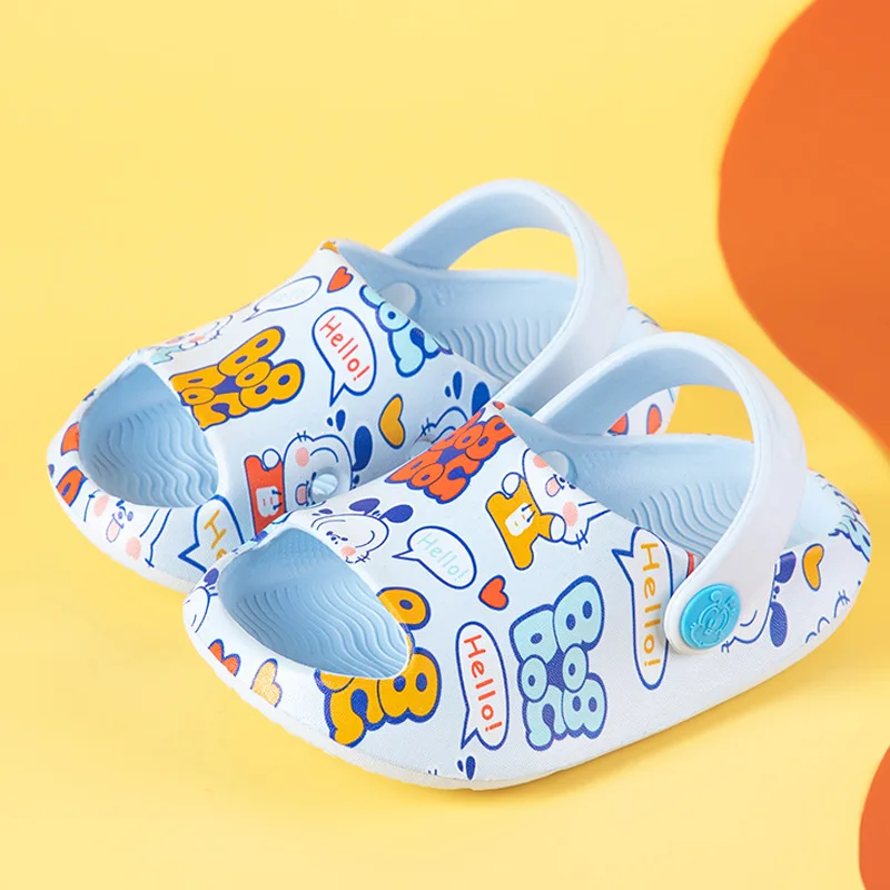 

Cartoon Prints Children House Slippers Kids Beach Bath Swimming Slippers for Boys Girls Fashion EVA Anti-slip Summer Slides Cute