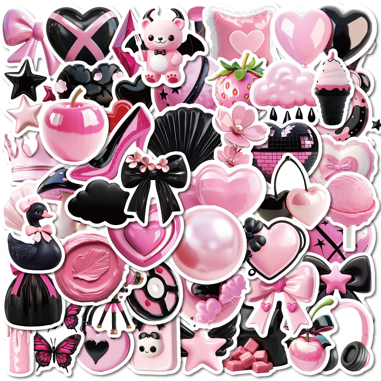 

Розовые стикеры граффити 10/25/50 шт