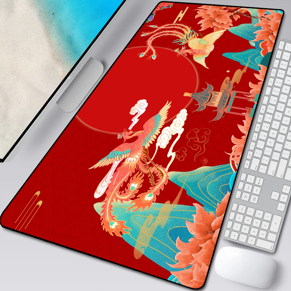 

Chinese Style Mouse Pad Oversized XXL National Tide Game Desk Pad Computer Pad Keyboard Pad Student Writing Desk Anime Mousepad