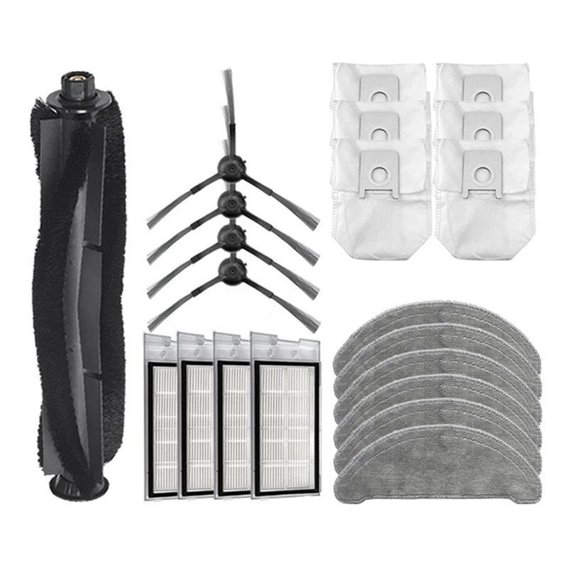 

HOT-For ROIDMI EVE PLUS Accessories Dust Bag HEPA Filter Mop Cleaning Cloth Main Brush Rag Vacuum Cleaner Spare Parts