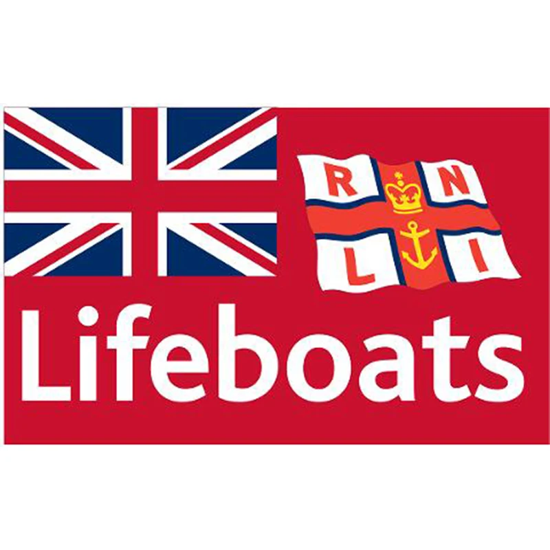 Флаг LIFEBOATS с RNLI 90x150 см индивидуальная цифровая печать на английском языке 100D
