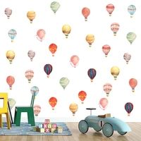 36pcs cartoon hot air balloon pvc wall stickers removable diy wall decals home decor decals for baby kids room bedroom nursery