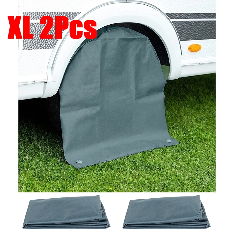 

2 шт. L/XL 65/78 см чехол на колесо каравана, чехол для шин, серый для кемпера, дома на колесах, прицепа, аксессуары для кемпинга