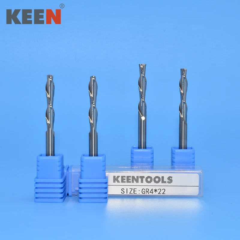 

Left Handed 2 Spiral Flute Bits, Down Carbide Endmill, Left-handed Cutter Woodworking Cutting Tools for Acryl, MDF