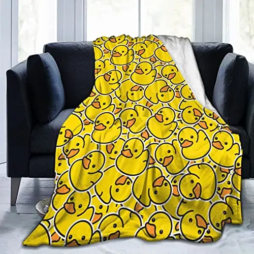 

All Ducks Soft Warm Bed Yellow Season For Sofa Blankets Blanket Couch Cartoon Duck Chair Car Ultra Throw Rubber Decorative Cute