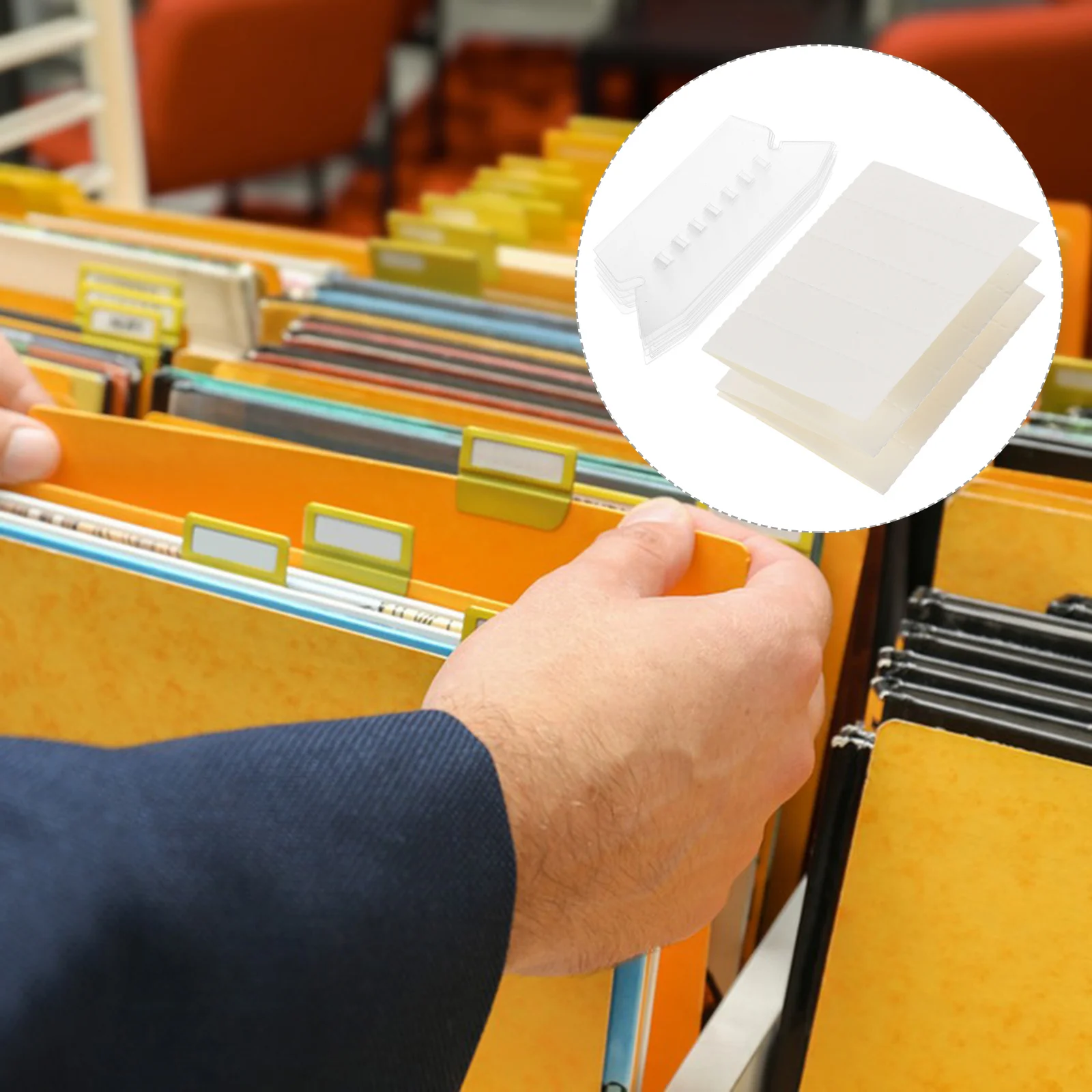 

Hanging File Folder Tabs Folders Hotel Supplies Labor Clip Inserts Identification Filing Plastic