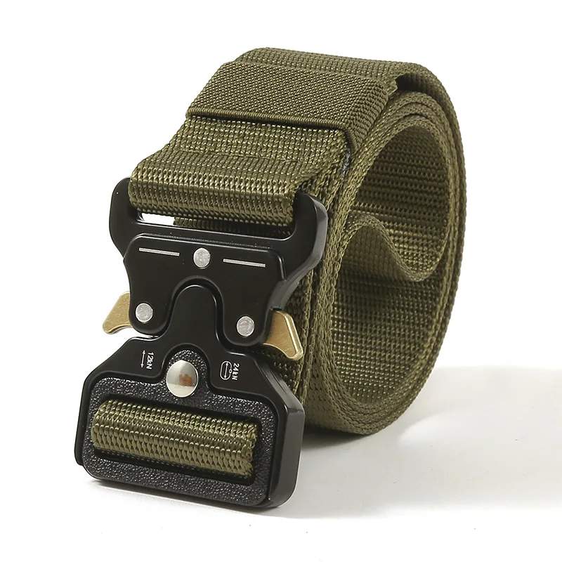 Army Green Camouflage Combat Belts Quick Release Tactical Belt Fashion Men Military Canvas Waistband Outdoor Hunting  Belt