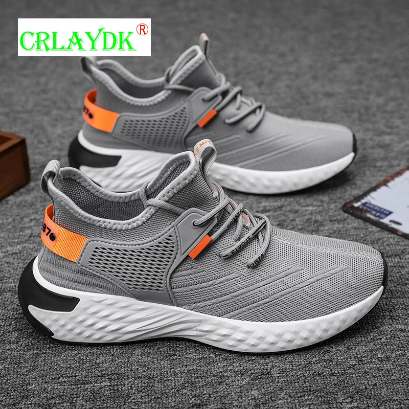 

CRLAYDK Summer Breathable Mesh Sneakers for Men Slip on Casual Sports Fashion Running Shoes Walking Comfortable Workout Trainers