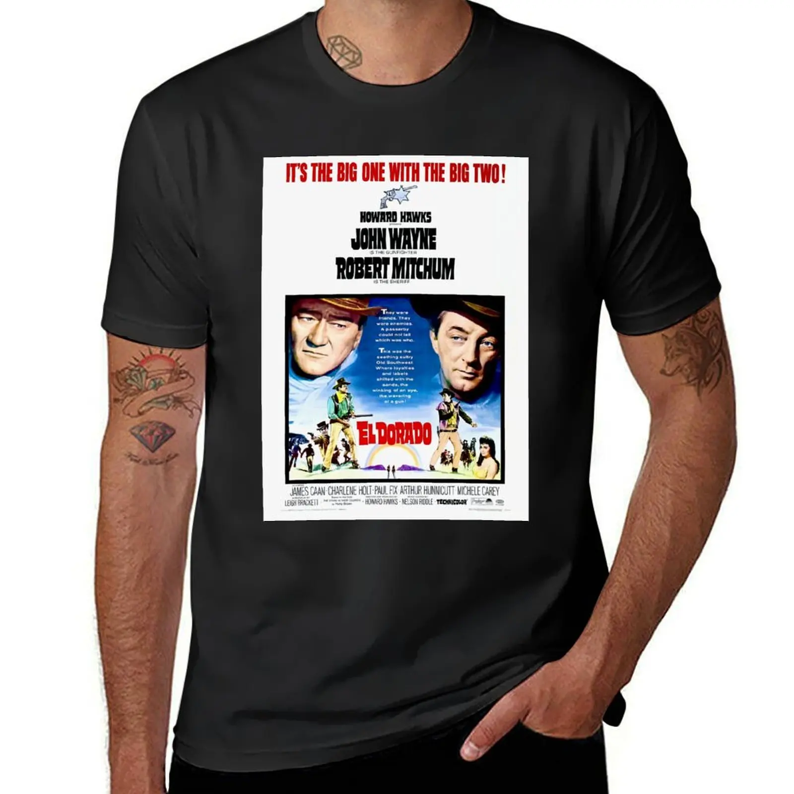 Футболка с постером фильма El Dorado (1966) корейские модные топы винтажные