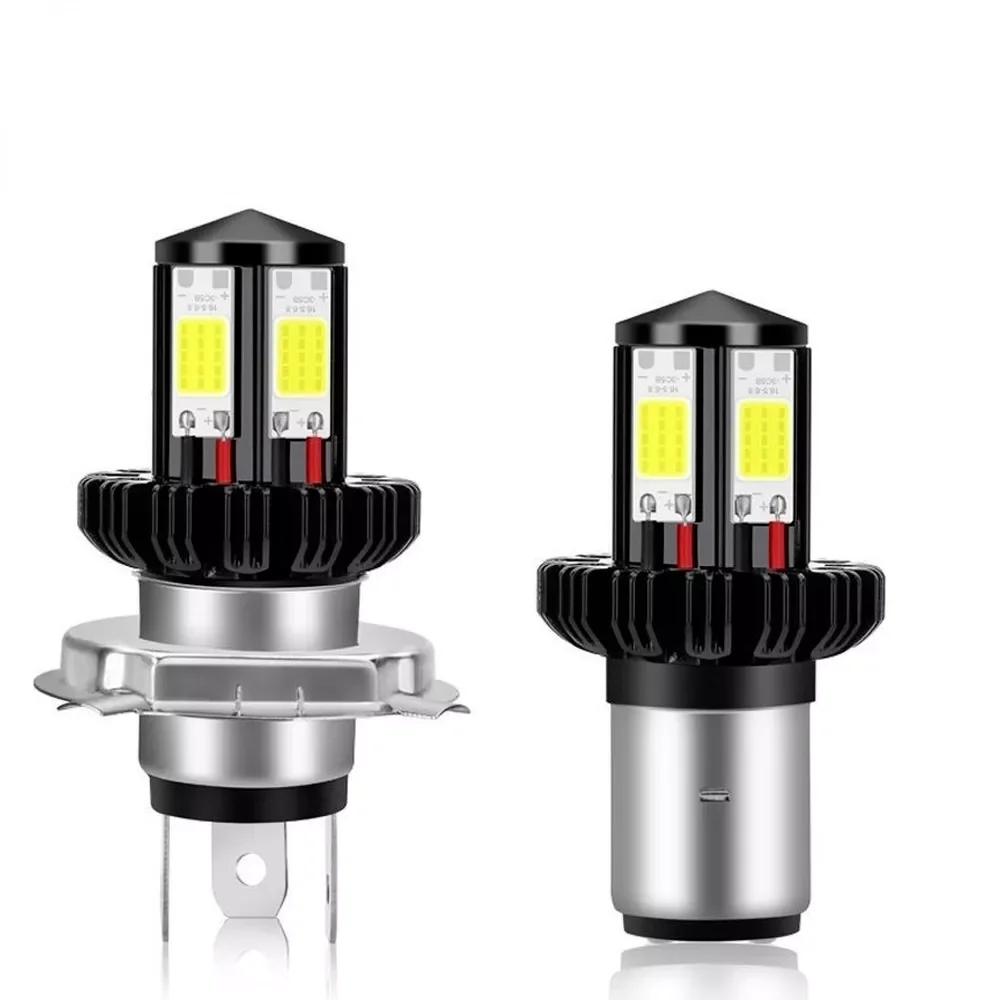 

Motorcycle Headlight LED BA20D H6 H4 Bulbs Hi Lo beam Moto LED Motorbike Headlight Lamp 6000K White 12V 1200LM