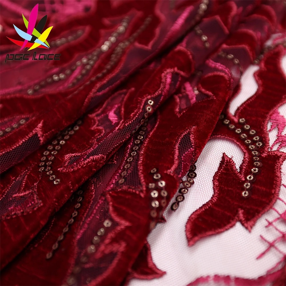 Рисунок 3 - Африканская бархатная кружевная ткань PGC 2023