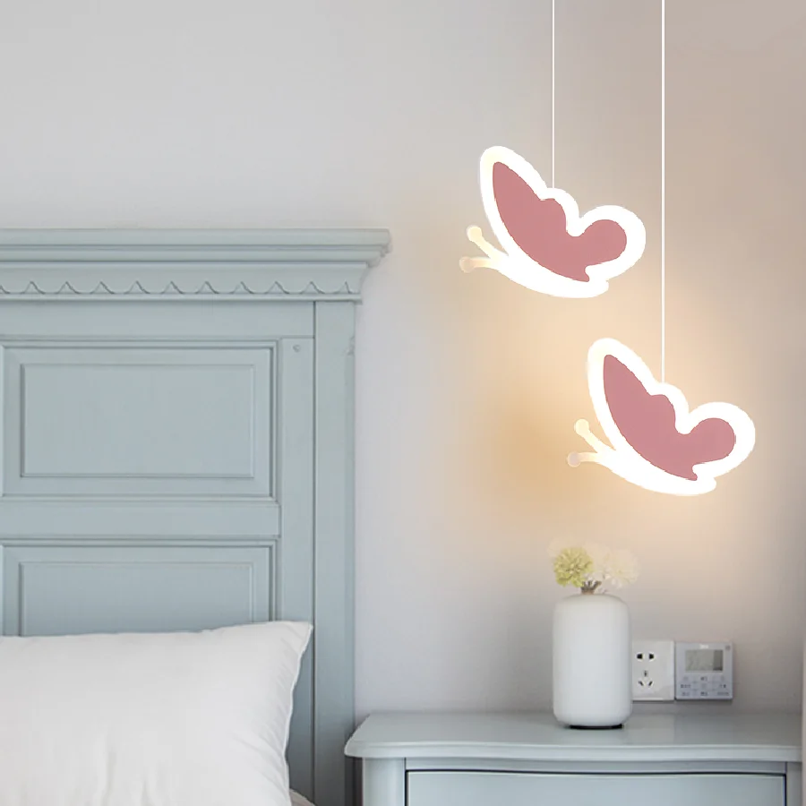 Modern LED Pendant Chandelier for Children's Room Bedroom Bedside Hanging Chandelier Lighting for Dining Room Restaurant Lamp