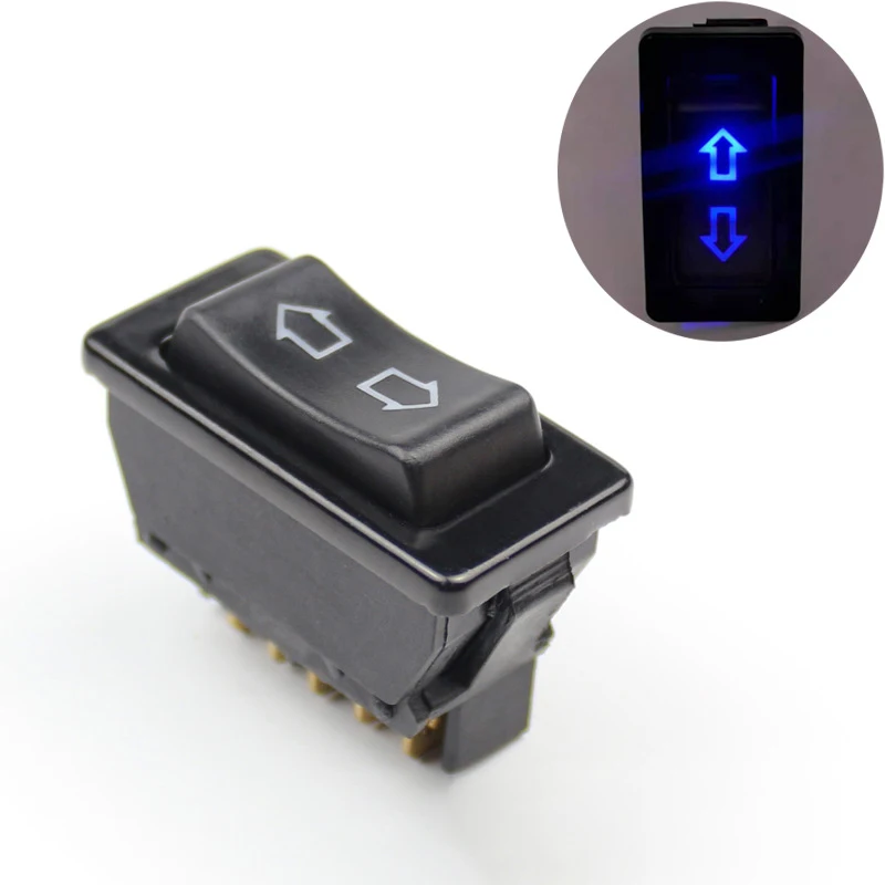 

Универсальный переключатель автомобильного стеклоподъемника напряжения 12 В 20 А, 5 контактов (синий)