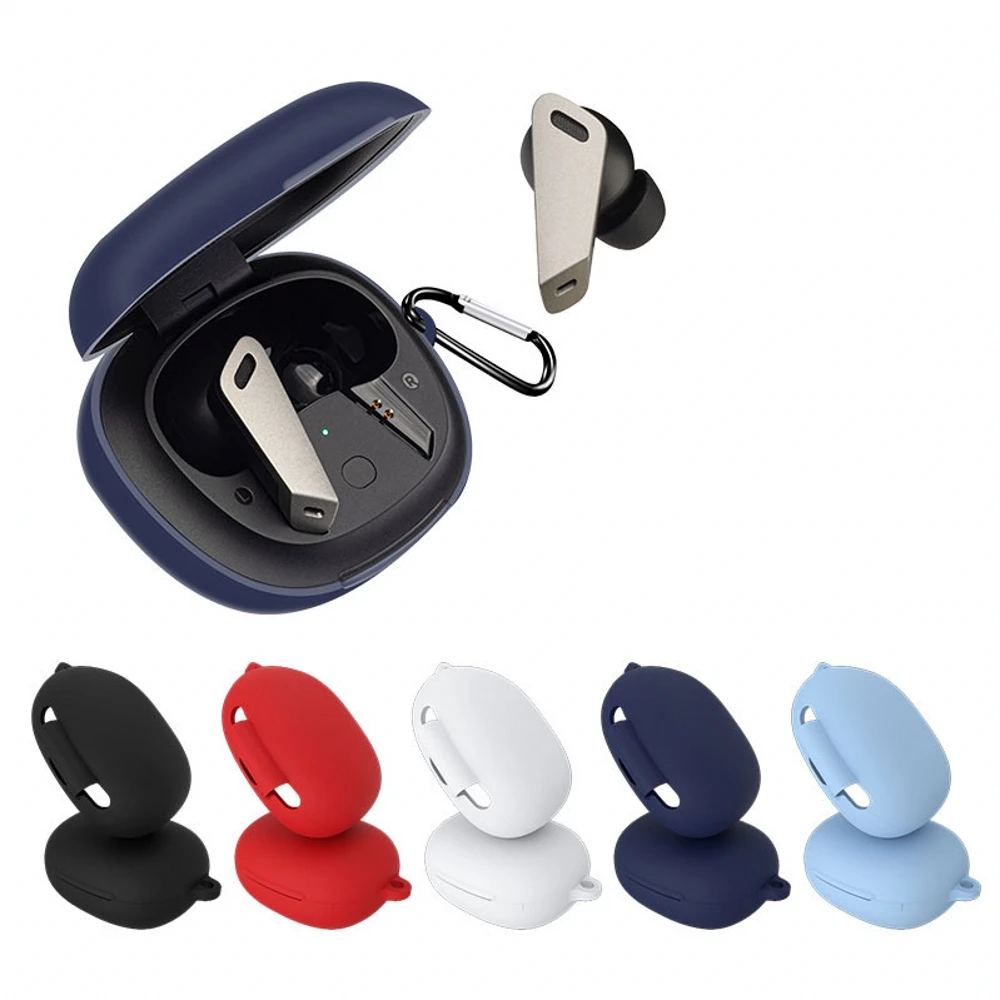 

For Edifier TWS NB2 / NB2 ProCover Wireless BT Headphones Dustproof Protective Cover Soft Silicone Case With Carabiner