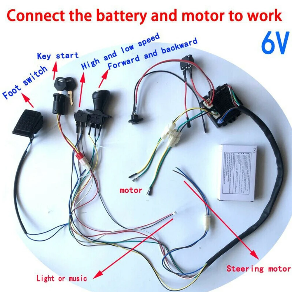 

Kids Electric Car Wire Switch Kit 2.4G Bluetooth Remote Controller For Weelye DIY Wire Switch Receiver RC Kit Baby Electric Car