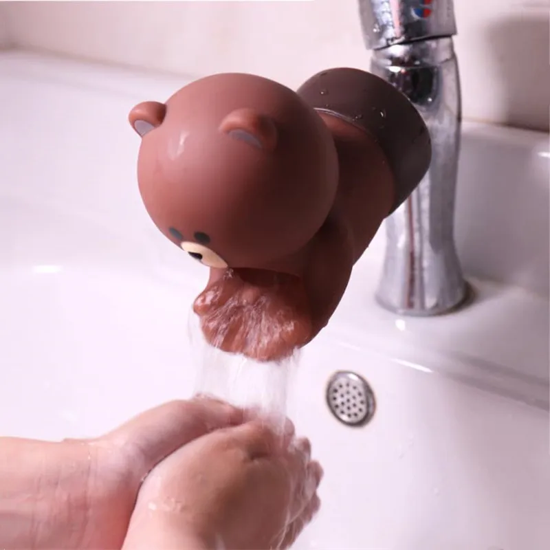 

Disney animal Duck Cat Stitch Shark faucet extender soap box kawaiii Minnie silicone model bathroom toys kid gift