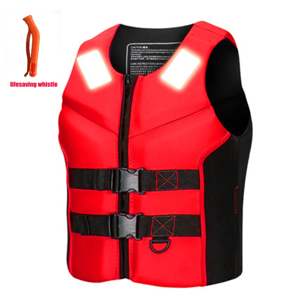 New neoprene adult swimming buoyancy vest professional water sports men and women surfing kayak fishing safety life jacket 2022