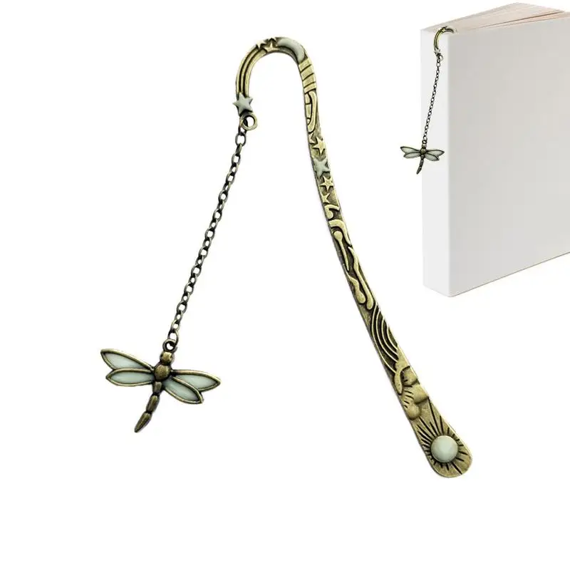 

Metal Bookmark Retro Glow In The Dark Book Markers Fluorescent Bookmark Book Accessories For Teachers Bookworms Book Lovers