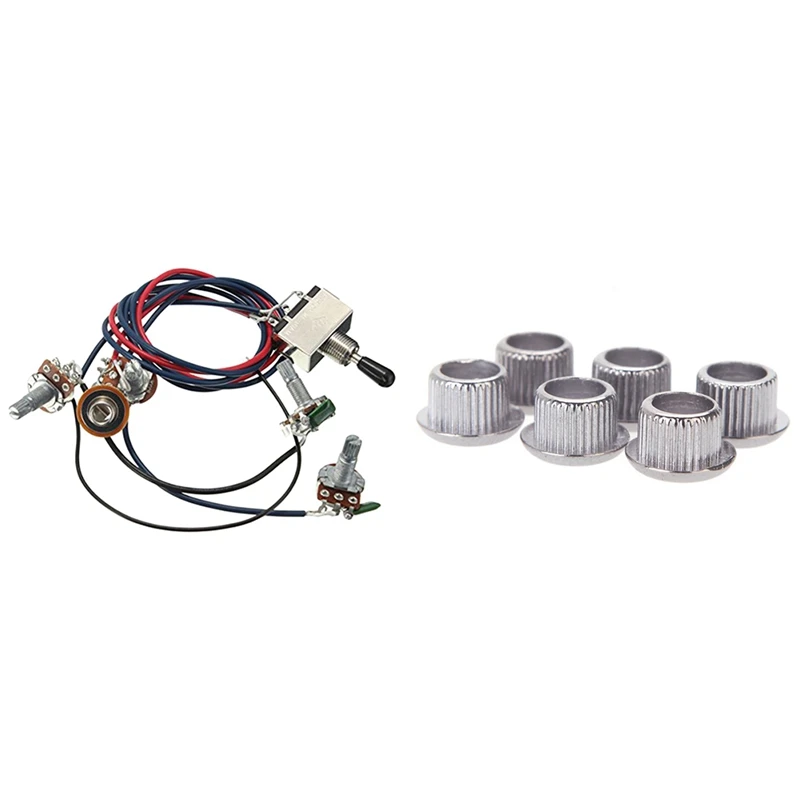 

Guitar Tuner Conversion Bushings Adapter Ferrules Nickel Plating & Lp Electric Guitar Pickups Wiring Harness Kit