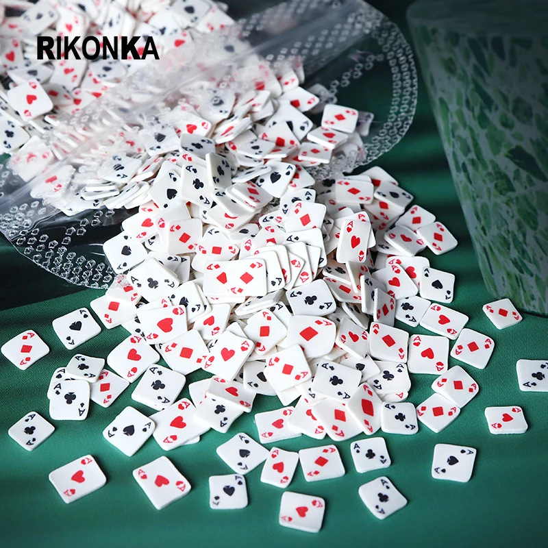 

Покерная карточка 10 г, полимерная глина, лопатка в форме сердца для дизайна ногтей, украшения для нейл-арта, французские подвески, лак для УФ-маникюра, аксессуары для ногтей