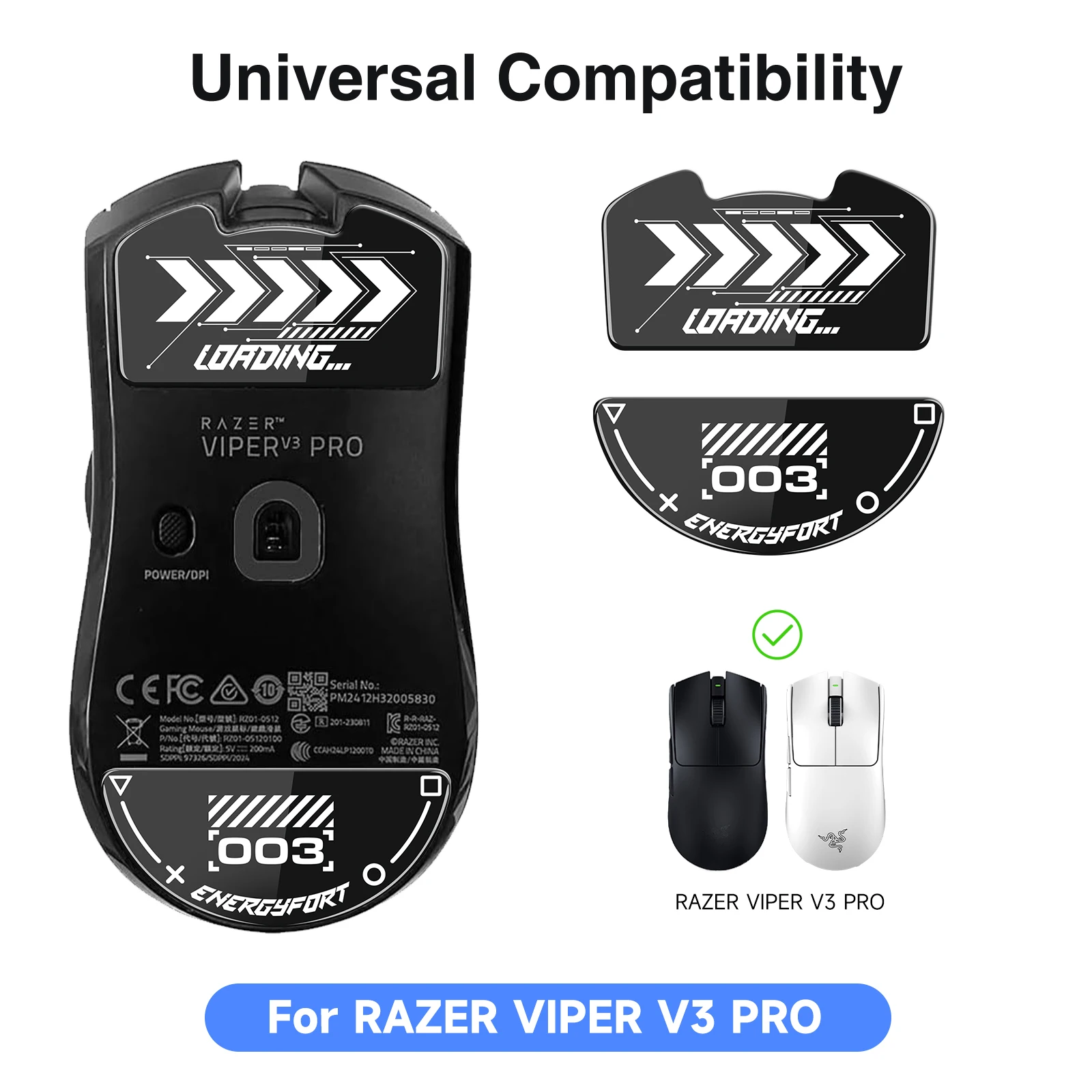 Стеклянные ножки для мыши коньки Razer Viper V3 Pro Беспроводная игровая мышь с
