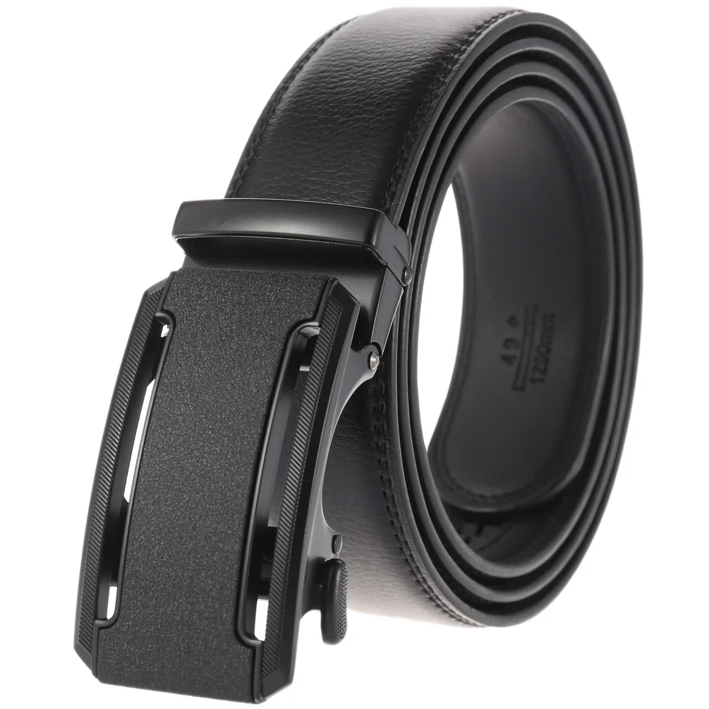 Mens Business Leather Belt Fashion Belt Genuine Leather Belts Luxury Belt For Men Belt Strap Metal Automatic Buckle