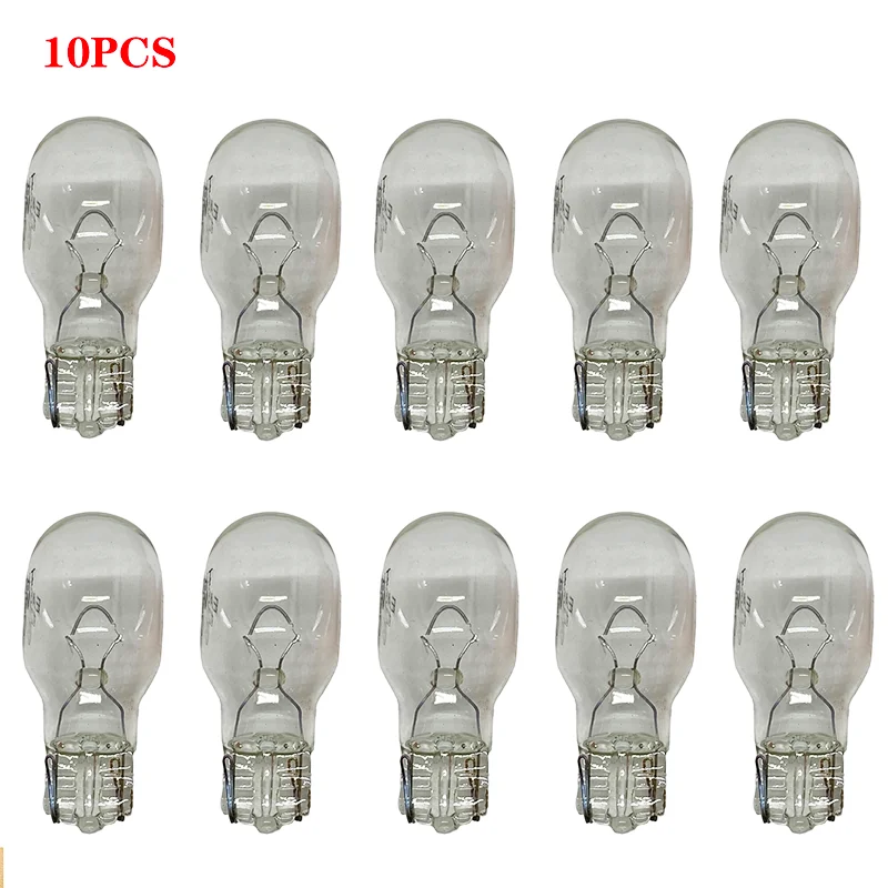 

10 шт., галогенные лампы T13 10 Вт, T15, W16W, прозрачное стекло, теплый белый, янтарный, постоянный ток 12 В, 16 Вт, галогенные лампы для оформления интерьера