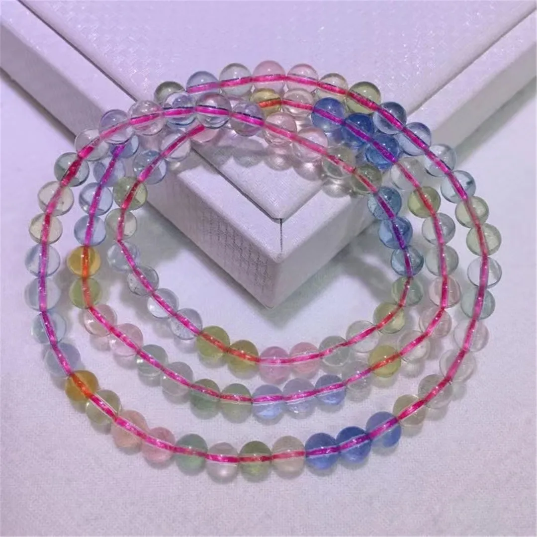 

Ювелирные изделия из натуральной радужной глины диаметром 5 мм для женщин, мужчин, лечебные круглые бусины с кристаллами в виде сердечек AAAAA