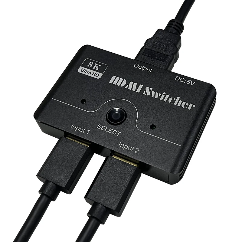 

HDM 8K 2 In 1 Out HDMI-Compatible Signal Switcher Custom Logo Accepted