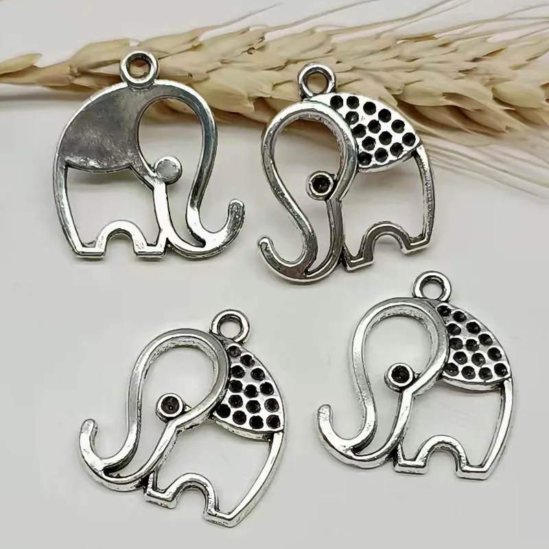 

10pcs Charms Elephant 14x16mm Antique Making Pendant Fit Vintage Tibetan Silver Color DIY Handmade Jewelry anime charms