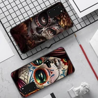 catrina beautiful rose girl skull art phone case for samsung s20 lite s21 s10 s9 plus for redmi note8 9pro for huawei y6 cover