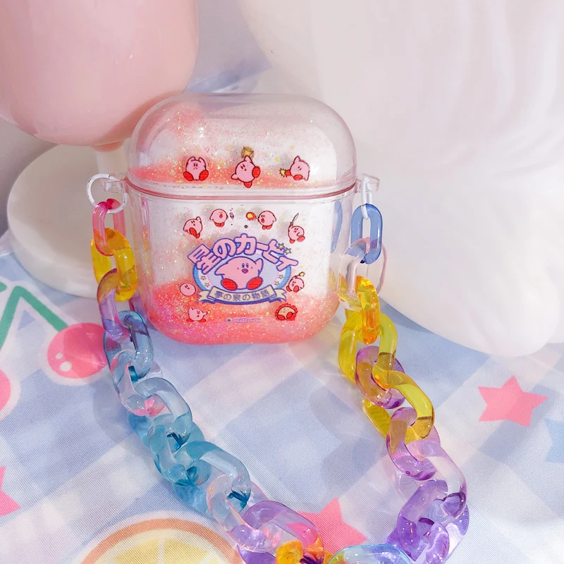 

Bracelets Lanyard Chain Strap Liquid Quicksand Case for Apple Airpods 1 2 pro Wireless Earphone Cover Chaging Box