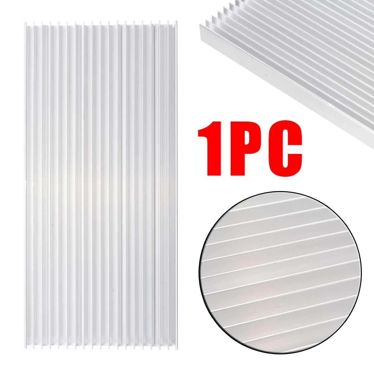 1pc 300*140*20mm Aluminum Heat Sink Cooling Heatsink for LED Power IC Transistor Heatsink Cooling Pad Replacement Cooler Parts
