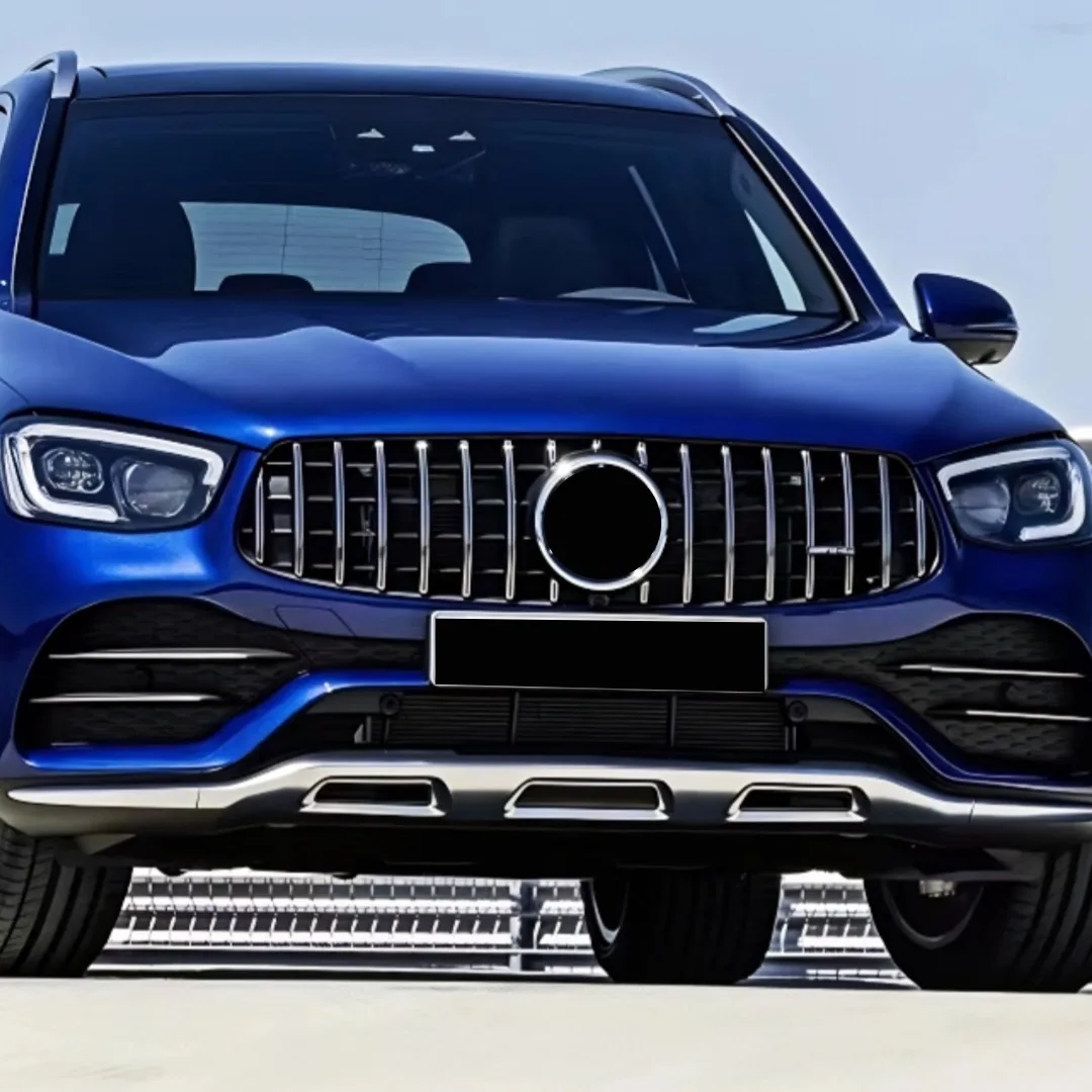 Фото Спортивная передняя решетка бампера (сетка) для Mercedes-Benz GLC X253 2019-2021, аксессуары в стиле GT №3
