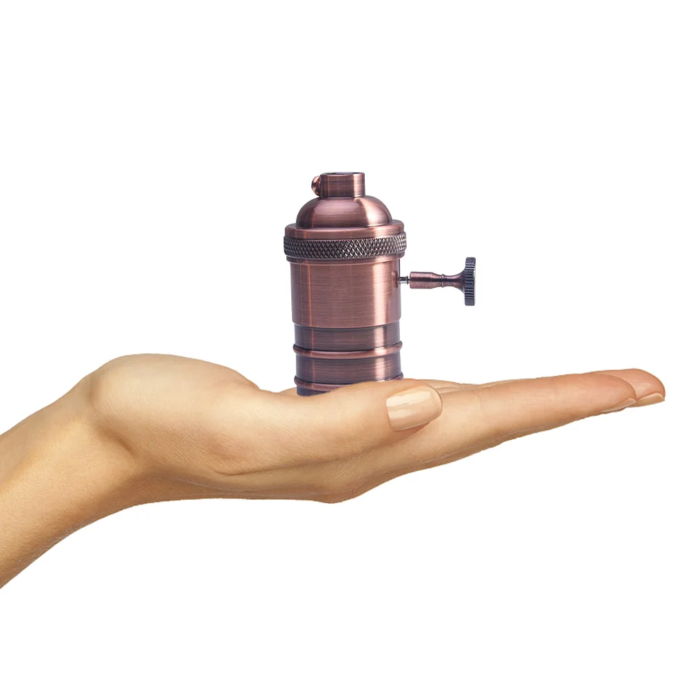 

E26 E27 Easy Install Home Conversion Retro Lamp Holder Support Stable Office Bulb Antique Lighting Accessory Light Socket Copper